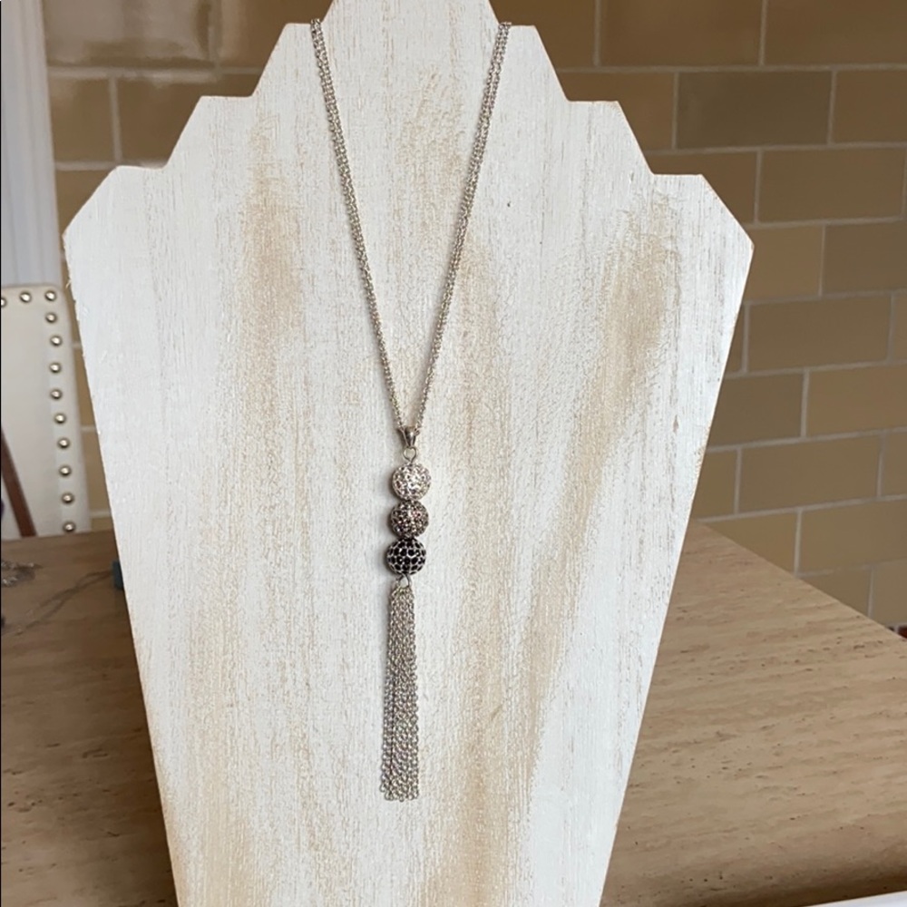 Touchstone Crystal Tricolor Tassel Pendent